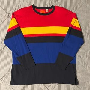 Vintage Liz & Co Colorblock Long Sleeve Tee (L)